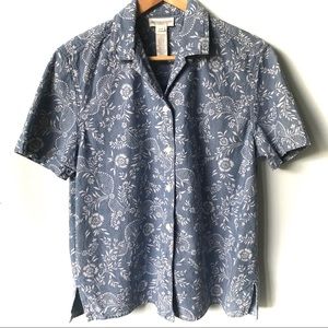 Vintage Jones New York Shirt Denim Blue Medium